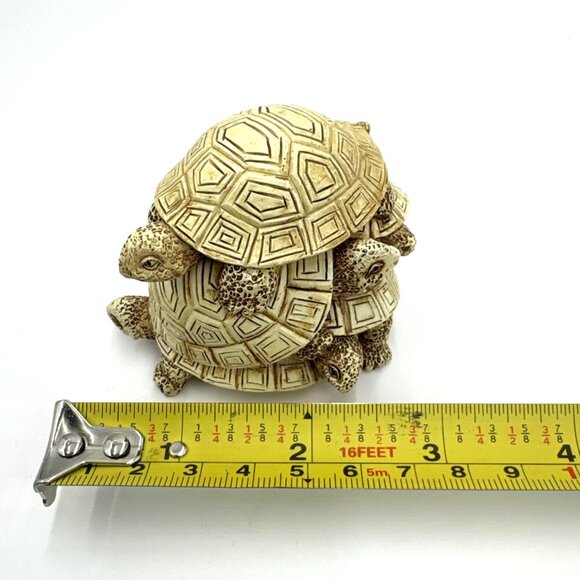 Harmony Kingdom Style Resin Turtle Stacked Trinket Box - Picture 13 of 13